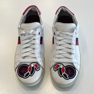 Carolina Herrera Low Top Leather Sneakers White Blue Women Size EU 40 US 9